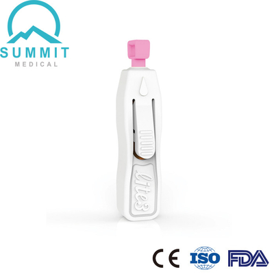 Single Use Auto Safety Lancets For Vitro Diagnostics 21G 2.4mm Pink 100/Box