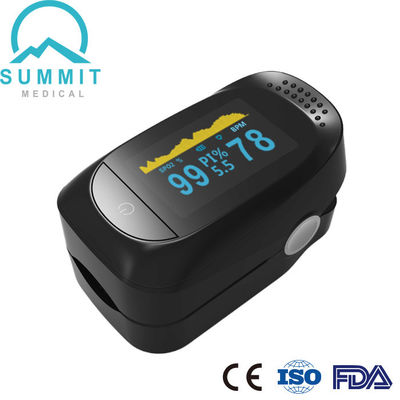 Full Black OLED FDA Medical Fingertip Pulse Oximeter For Wellness Use