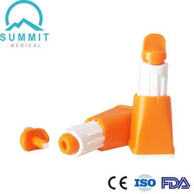 Multiple Depth Settings Adjustable Safety Blood Lancet 28G 1.3mm/1.8mm/2.3mm Orange