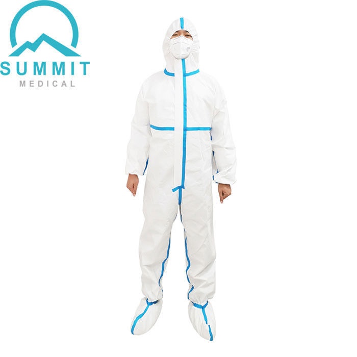 Reinforced Seam Medical Protective Coverall With Elastic Cuff