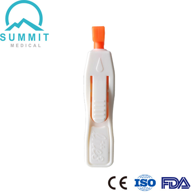 21G 1.8mm Depth Safety Lancet Needle With Sided Push Button Activation Rapid Test