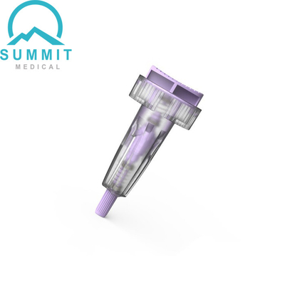 Top Push Button Activated Safety Lancet For Fingertip Blood Sampling