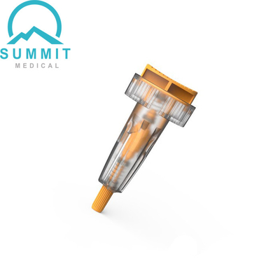 Top Push Button Activated Safety Lancet For Fingertip Blood Sampling