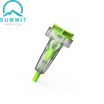 Top Push Button Activated Safety Lancet For Fingertip Blood Sampling