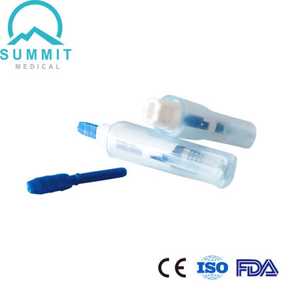 Mini Sized Safety Lancet Device with Auto Locked Needle 30G 1.5mm Blue