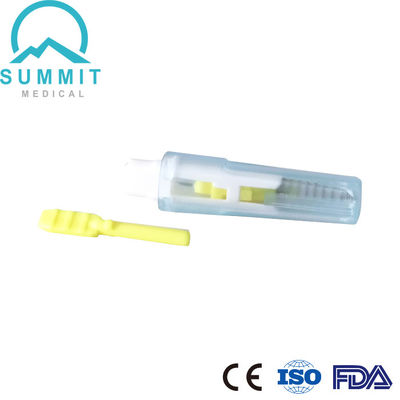 Single Use Safety Lancet with Auto Prick Mechanism 26G 1.8mm Yellow