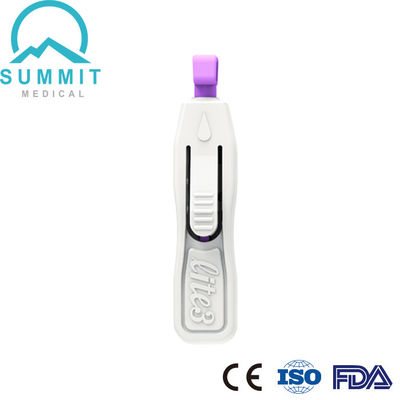 Innovative Quality Button Activated Safety Blood Lancet 26G 28G Depth 1.8mm