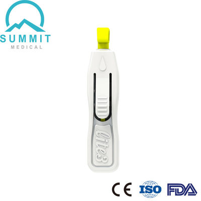 Innovative Quality Button Activated Safety Blood Lancet 26G 28G Depth 1.8mm