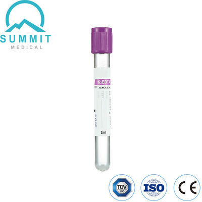 Siliconized Purple Cap K3 EDTA Vacutainer Tubes, PET Tube, 13mm*75mm