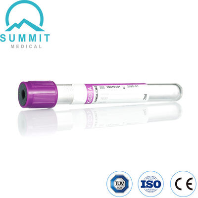 Siliconized Purple Cap K3 EDTA Vacutainer Tubes, PET Tube, 13mm*75mm