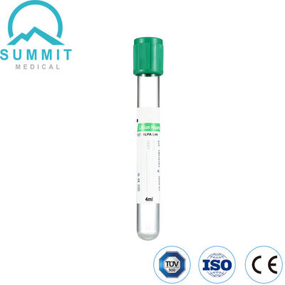 Green Top Blood Tube with Sodium Heparin or Lithium Heparin Additive, 4ml