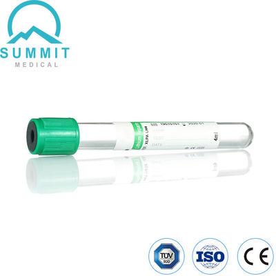 Green Top Blood Tube with Sodium Heparin or Lithium Heparin Additive, 4ml