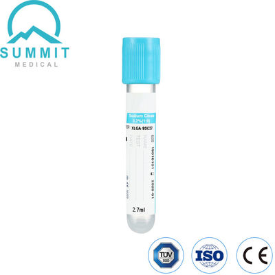 2.7ml Sodium Citrate Tube, Light Blue Top, with 3.2% Sodium Citrate Additive