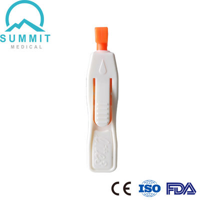 Sterile 21G 1.8MM Finger Prick Lancets , Side Push Button Activated Heel Stick Lancets