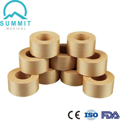 2.5cmX5m Tan Silk Surgical Adhesive Plaster With Plastic Spool