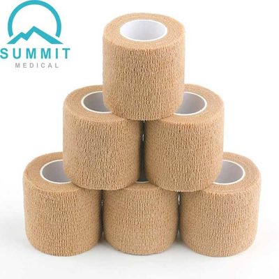 Tan Color Nonwoven Self Adherent Bandage Wrap 2 Inches X 5 Yards