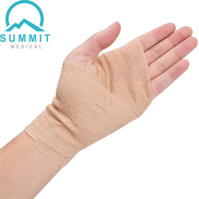 4 Inches X 5 Yards Tan Elastic Cohesive Bandage NonWoven Self Adhesive