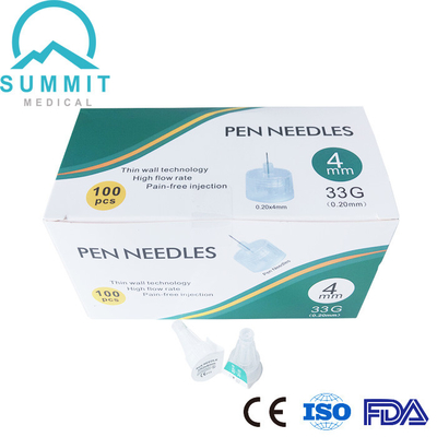 Pain Free Insulin Pen Needles Compatible with Most Diabetes Pens 0.20 x 4mm (33G x 4mm)