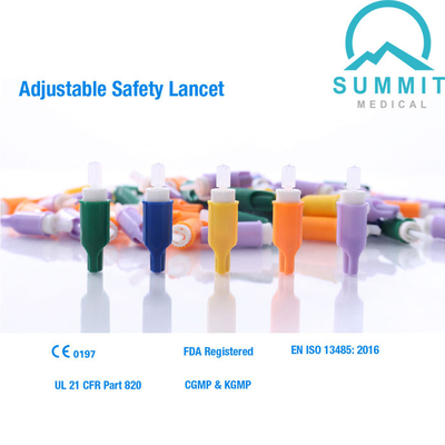 Adjustable Safety Lancet 23G Similar to Roche Accu-Chek Safe-T-Pro Plus Lancet