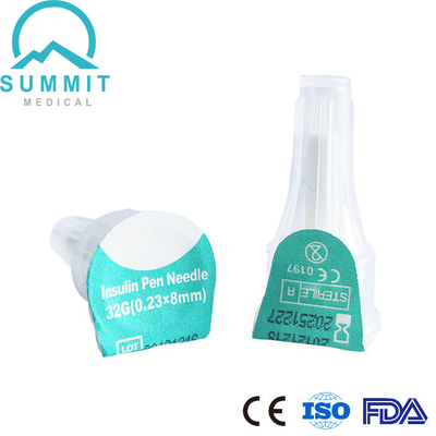 Ultra Thin Painless Insulin Pen Needles 32G 8mm With Siliconized Tri-beveled Needle