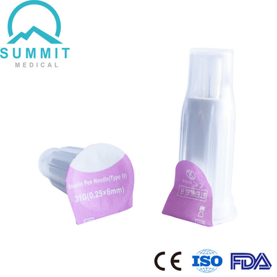 Retractable Insulin Safety Pen Needle 31G 6mm 100 Pcs Per Box