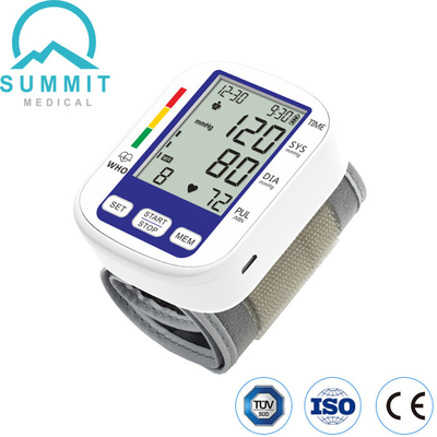 2.3 Inches LCD Display Wrist Blood Pressure Monitors With Ratings Home Use