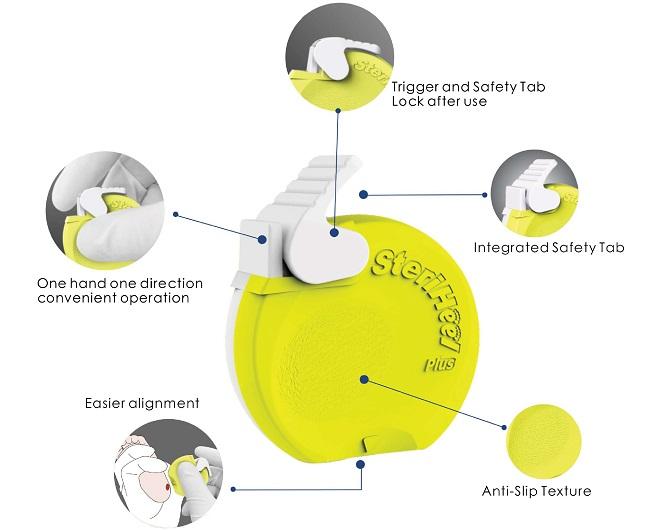 Newborn Heel Lancet 1.0mm*2.5mm, Yellow, 50 Pieces Per Box