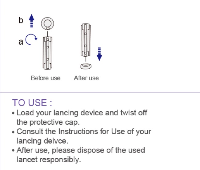 32G Twist Blood Lancet For Common Lancing Device