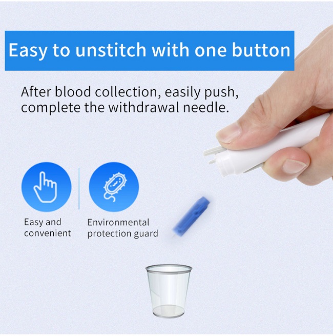 Medical Lancet Pen Lancing Device With 6 Depth For Diabetic Use