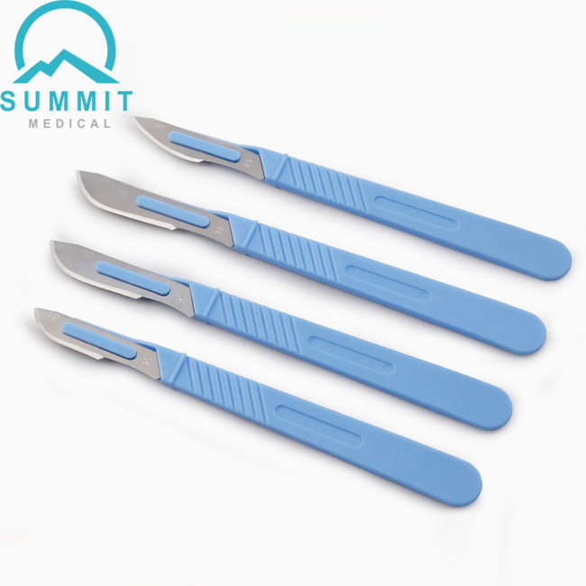 Stainless Steel Surgical Scalpel Blade , Side Activated Single Use Scalpel