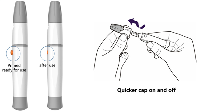 Thorough Cleaning Pen Blood Lancet For Blood Glucose Testing