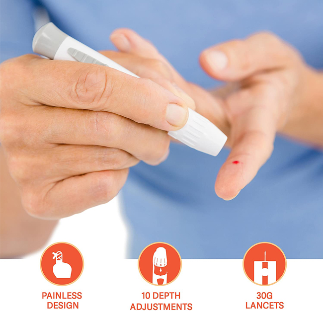 Painless Design Lancet Device Blood Sugar Adjustable Lancet Pen