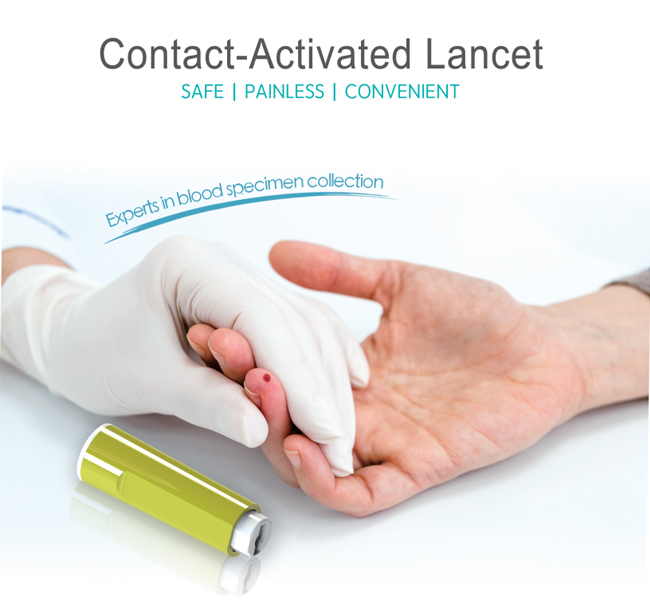 Pressure Activated Safety Lancet Needle 21G 1.8mm, 100 Safety Lancets